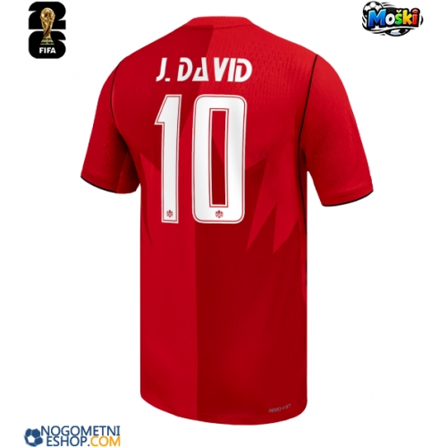 Moški Nogometni dresi Kanada Jonathan David #10 Domači SP 2026 Kratek Rokav